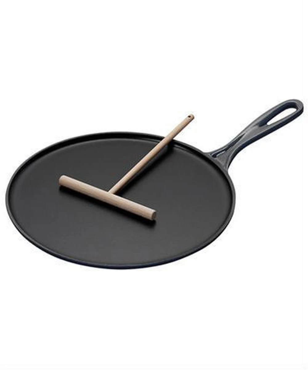 Le Creuset Le Creuster Gietijzeren Pannenkoekpan - Mat Zwart - 27cm 8 Le Creuset Le Creuster Gietijzeren Pannenkoekpan - Mat Zwart - 27cm - Afbeelding 6