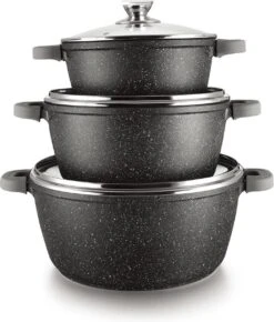 Cheffinger Steelpan Set 6-delig - 20-24-28cm - Zwart 11 Cheffinger Steelpan Set 6-delig - 20-24-28cm - Zwart -Kookgerei Korting Winkel 1023x1200 1