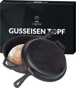 Chefarone Gietijzeren Pan - 2-in-1 Braadpan Inclusief Deksel - Geschikt Voor Alle Warmtebronnen 22 Chefarone Gietijzeren Pan - 2-in-1 Braadpan Inclusief Deksel - Geschikt Voor Alle Warmtebronnen -Kookgerei Korting Winkel 1034x1200