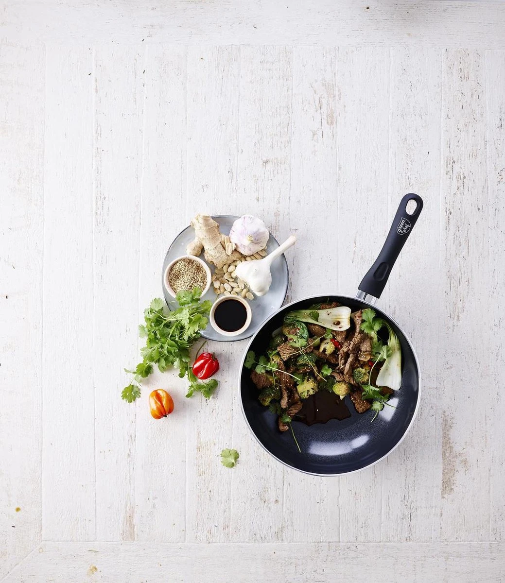 GreenChef Diamond Inductie Hapjespan - Ø28 Cm - Keramisch - PFAS-vrij 4 GreenChef Diamond Inductie Hapjespan - Ø28 Cm - Keramisch - PFAS-vrij - Afbeelding 2
