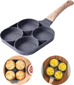 Alora 4-Delige Pannenkoekenpan - Pannenkoeken Maker - Cakemaker - Omeletpan - Omeletmaker - Eierpan - Koekjes Maker - 4-in-1 Pannenset