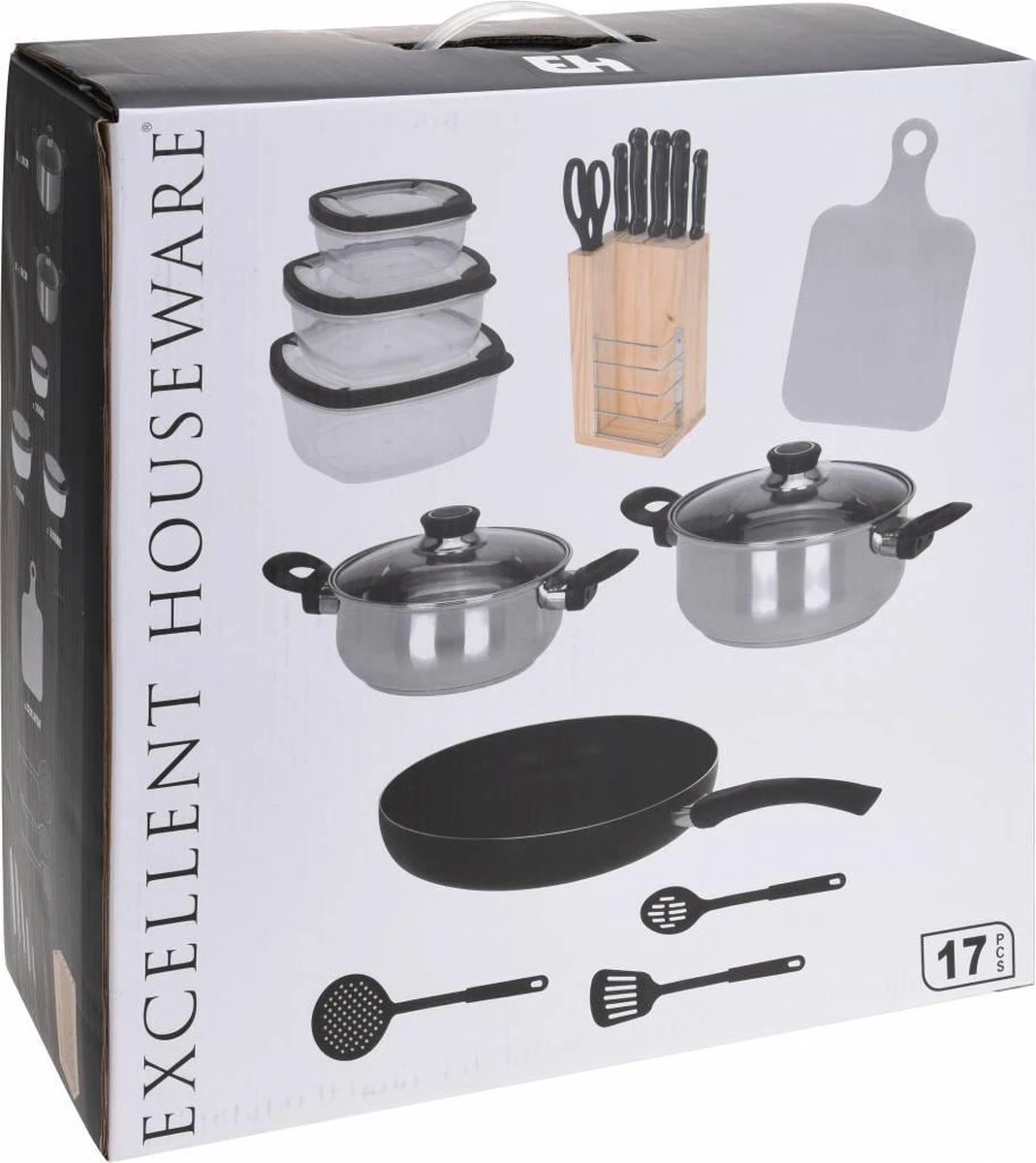 Excellent Houseware 18-delige Keukenset - RVS 5 Excellent Houseware 18-delige Keukenset - RVS - Afbeelding 3
