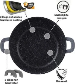 Cheffinger 28cm Lage Kookpot / Braadpan - CF-SC28 11 Cheffinger 28cm Lage Kookpot / Braadpan - CF-SC28 -Kookgerei Korting Winkel 1072x1200
