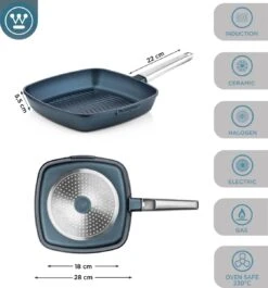 Westinghouse Performance Series - Grillpan Inductie 28cm - Luxe Grillpan - Blauw - Steakpan - Geschikt Voor Alle Warmtebronnen Inclusief Inductie En Ovenbestendig 14 Westinghouse Performance Series - Grillpan Inductie 28cm - Luxe Grillpan - Blauw - Steakpan - Geschikt Voor Alle Warmtebronnen Inclusief Inductie En Ovenbestendig -Kookgerei Korting Winkel 1120x1200 10