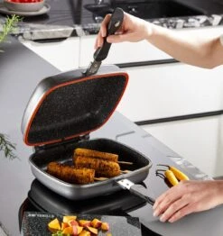 Herenthal Dubbele Grillpan - Ø 28 Cm - Koekenpan - Keramische Pan - Marmeren Coating Met Antiaanbaklaag - PFAS & PFOA Vrij - Pan - Grill - Vermindert Geur, Rook En Oliespatten - Zilver 19 Herenthal Dubbele Grillpan - Ø 28 Cm - Koekenpan - Keramische Pan - Marmeren Coating Met Antiaanbaklaag - PFAS & PFOA Vrij - Pan - Grill - Vermindert Geur, Rook En Oliespatten - Zilver -Kookgerei Korting Winkel 1132x1200 3