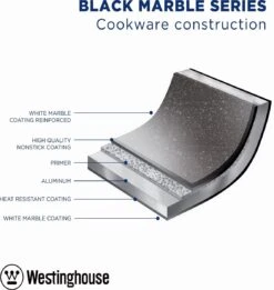 Westinghouse Koekenpan Inductie - Ø 24 Cm - Zwart Marmer - Geschikt Voor Alle Warmtebronnen 13 Westinghouse Koekenpan Inductie - Ø 24 Cm - Zwart Marmer - Geschikt Voor Alle Warmtebronnen -Kookgerei Korting Winkel 1134x1200 6