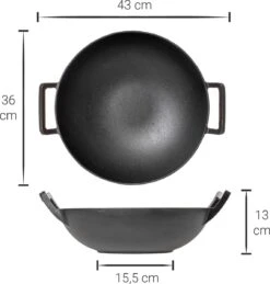 Blackwell Wadjan Wokpan - Gietijzer - 36 Cm - Zwart -Kookgerei Korting Winkel 1144x1200