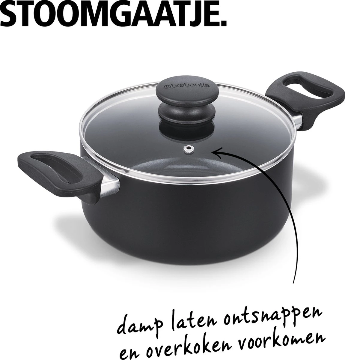 Brabantia Cooking Pleasure Set - 5 Delig - Inductie - Keramische Anti Aanbaklaag - Pfas Vrij 8 Brabantia Cooking Pleasure Set - 5 Delig - Inductie - Keramische Anti Aanbaklaag - Pfas Vrij - Afbeelding 6