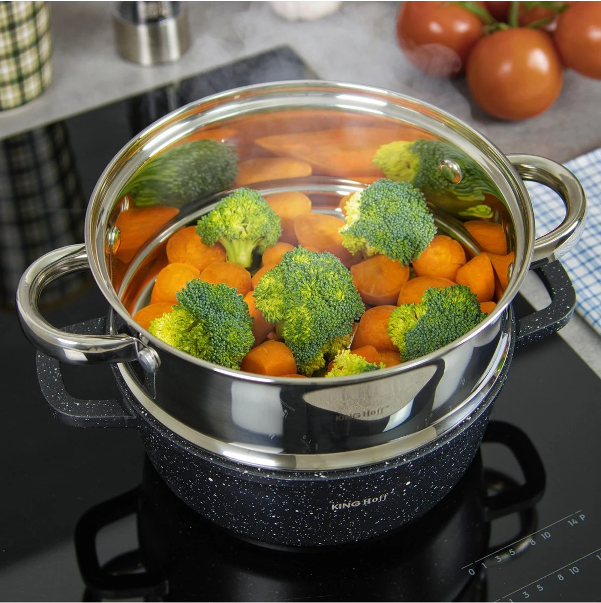 Stoompan INZET 2.6L – Rijststomer - Groentestomer Ø 20 Cm RVS 6 Stoompan INZET 2.6L – Rijststomer - Groentestomer Ø 20 Cm RVS - Afbeelding 4