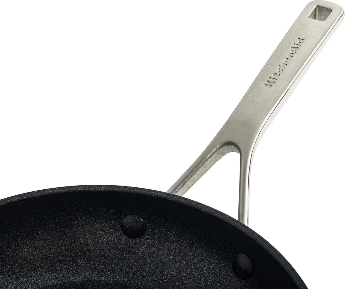 KitchenAid Hard Geanodiseerd Aluminium Wok ø30cm - Zwart - Inductie - Anti-aanbak 4 KitchenAid Hard Geanodiseerd Aluminium Wok ø30cm - Zwart - Inductie - Anti-aanbak - Afbeelding 2