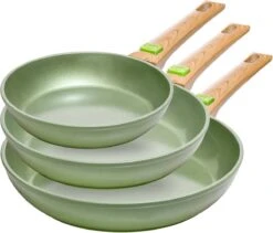 Just Vegan Koekenpan ECO Met Afneembaar Handvat 20 Cm Aluminium Groen -Kookgerei Korting Winkel 1200x1024
