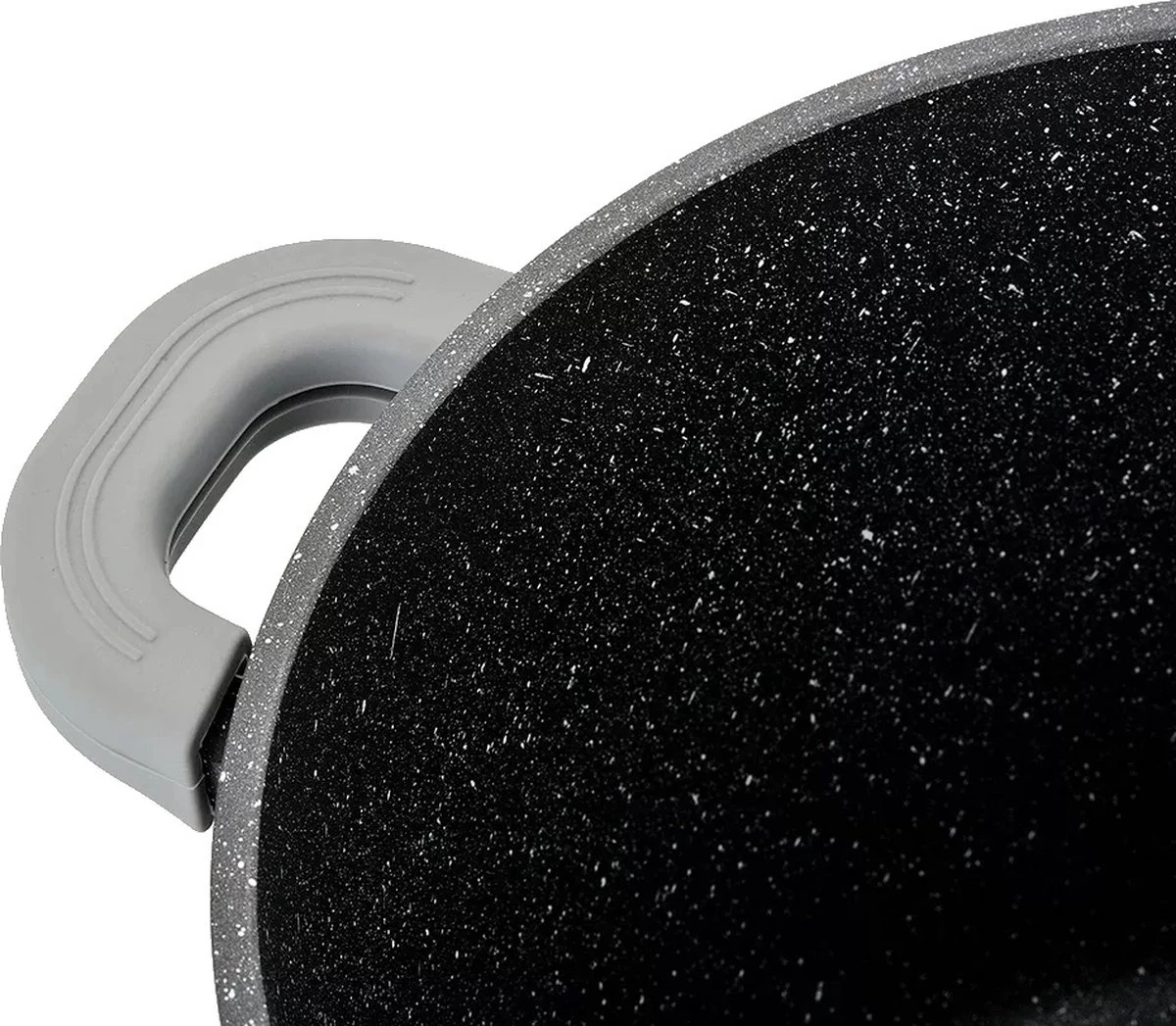 Cheffinger Steelpan Set 6-delig - 20-24-28cm - Zwart 6 Cheffinger Steelpan Set 6-delig - 20-24-28cm - Zwart - Afbeelding 4