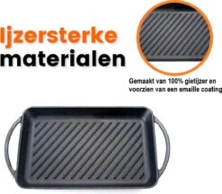Kicinn Grillplaat - Gietijzer - Geëmailleerd - Incl. Accessoires - Ø 33 X 21.8 Cm (LxB) 11 Kicinn Grillplaat - Gietijzer - Geëmailleerd - Incl. Accessoires - Ø 33 X 21.8 Cm (LxB) -Kookgerei Korting Winkel 1200x1050