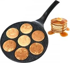 Emoji Pannenkoekenpan Pancake | 26cm | 7 Kop - Marmeren Anti Aanbaklaag Met Smiley 9 Emoji Pannenkoekenpan Pancake | 26cm | 7 Kop - Marmeren Anti Aanbaklaag Met Smiley -Kookgerei Korting Winkel 1200x1078