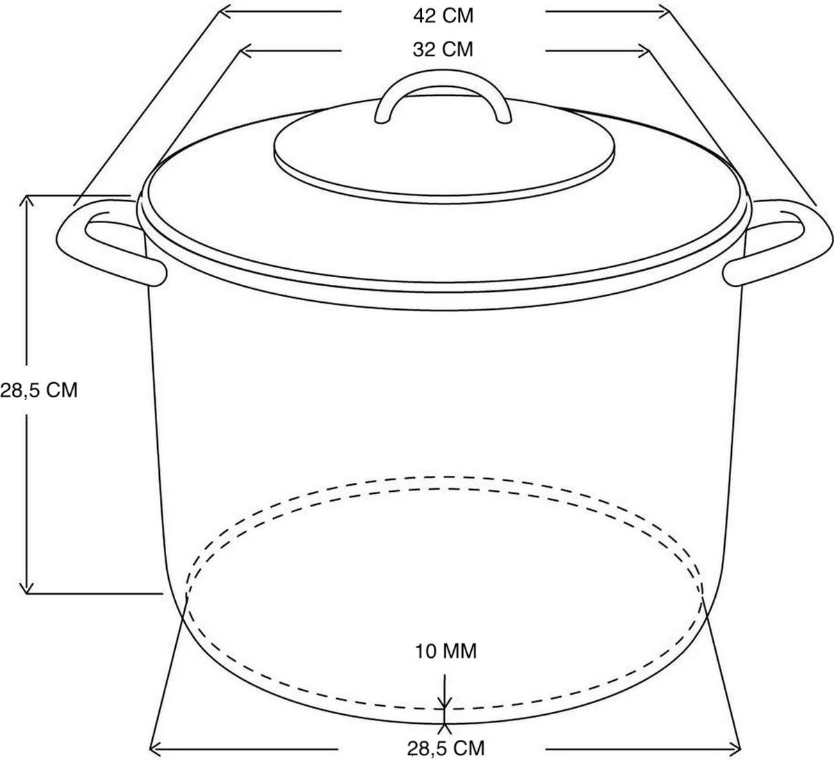 RVS Soeppan Met Glazen Deksel - 20 Liter - Vaatwasserbestendig 4 RVS Soeppan Met Glazen Deksel - 20 Liter - Vaatwasserbestendig - Afbeelding 2