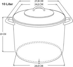Haushalt Soeppan Met Glazen Deksel - 10 Liter- RVS 17 Haushalt Soeppan Met Glazen Deksel - 10 Liter- RVS -Kookgerei Korting Winkel 1200x1100 1