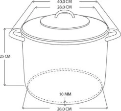 RVS Soeppan Met Glazen Deksel - 15 Liter - Vaatwasserbestendig 5 RVS Soeppan Met Glazen Deksel - 15 Liter - Vaatwasserbestendig -Kookgerei Korting Winkel 1200x1101 4