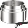 Tefal Ingenio Preference - Pannenset - Steelpannen Ø16cm + Ø18cm + Ø20cm + Handgreep -Kookgerei Korting Winkel 1200x1105