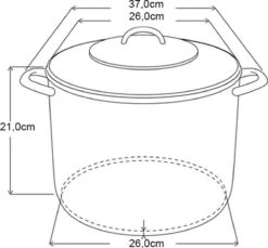 Michelino RVS Soeppan - 10 Liter - Vaatwasserbestendigd - Zilver 8 Michelino RVS Soeppan - 10 Liter - Vaatwasserbestendigd - Zilver -Kookgerei Korting Winkel 1200x1111 1