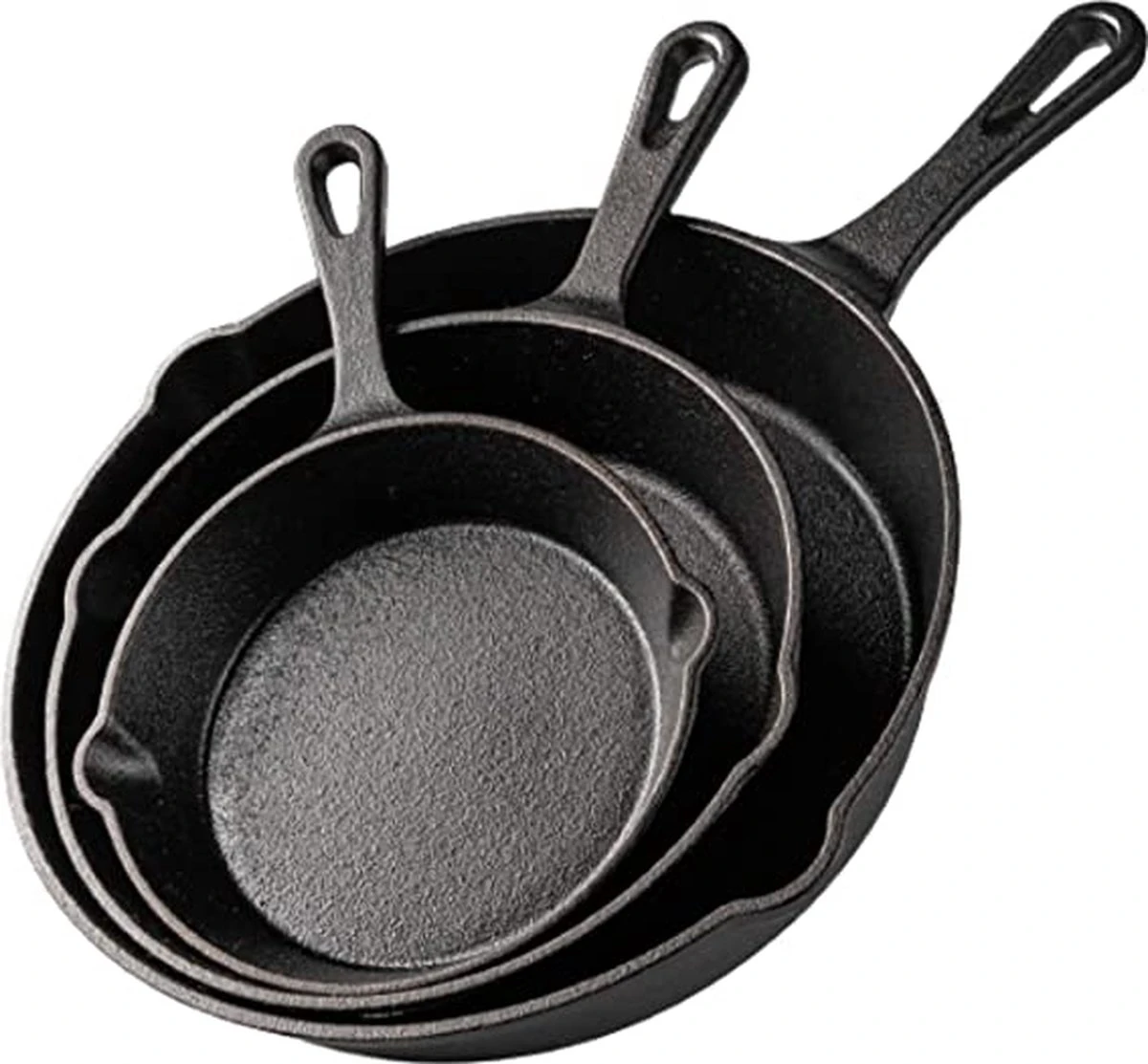 Nuovva Gietijzer - Skillet Braadpan Set - 3 Delig - Koekenpan / Cast Iron Skillet (15cm-20cm-25cm) - Geschikt Voor Alle Warmtebronnen 3 Nuovva Gietijzer - Skillet Braadpan Set - 3 Delig - Koekenpan / Cast Iron Skillet (15cm-20cm-25cm) - Geschikt Voor Alle Warmtebronnen