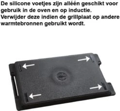 Eurolux Grillplaat Met Grepen - 41 X 24 X 2.5 Cm - Zwart - Aluminium - Geschikt Voor Alle Warmtebronnen -Kookgerei Korting Winkel 1200x1119 3