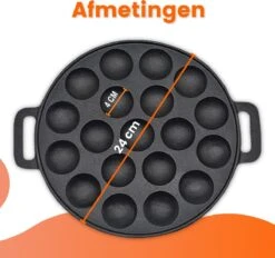 Kicinn Poffertjespan - Poffertjesmaker - Poffertjespan Inductie - Ø 24 Cm - 19 Poffertjes - Inclusief Handvaten 13 Kicinn Poffertjespan - Poffertjesmaker - Poffertjespan Inductie - Ø 24 Cm - 19 Poffertjes - Inclusief Handvaten -Kookgerei Korting Winkel 1200x1127 3