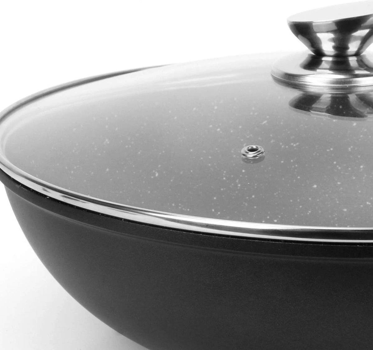 Cheffinger | Luxe Wokpan Met Deksel | 36CM | Alle Warmtebronnen | Oriental 5 Cheffinger | Luxe Wokpan Met Deksel | 36CM | Alle Warmtebronnen | Oriental - Afbeelding 3