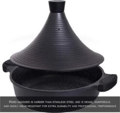 Aluminium Tajine Agadir- Matt Black Geschikt Ook Voor Inductie -Kookgerei Korting Winkel 1200x1131 5