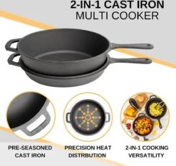 Nuovva 2-in-1 Gietijzeren Steelpan En Braadpan Of Grillplaat Met Dubbel Functie Koekenpan Deksel - 3 Liter - 26cm 10 Nuovva 2-in-1 Gietijzeren Steelpan En Braadpan Of Grillplaat Met Dubbel Functie Koekenpan Deksel - 3 Liter - 26cm -Kookgerei Korting Winkel 1200x1134 1