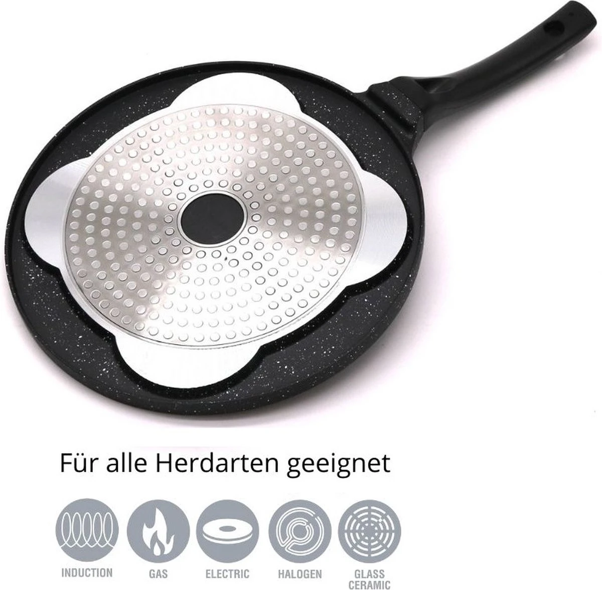 Crêpemaker - Pancake Pannenkoeken 4 Kop Marmeren Anti Aanbaklaag 5 Crêpemaker - Pancake Pannenkoeken 4 Kop Marmeren Anti Aanbaklaag - Afbeelding 3
