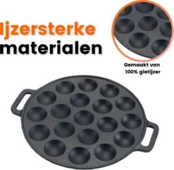 Kicinn Poffertjespan - Poffertjesmaker - Poffertjespan Inductie - Ø 24 Cm - 19 Poffertjes - Inclusief Handvaten 14 Kicinn Poffertjespan - Poffertjesmaker - Poffertjespan Inductie - Ø 24 Cm - 19 Poffertjes - Inclusief Handvaten -Kookgerei Korting Winkel 1200x1177 1
