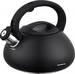 Fluitketel Waterkoker Mat Zwart 2.7 L ‘’Black Amethyst‘’ RVS – Inductie - Vatwasser -Kookgerei Korting Winkel 1200x1184 2