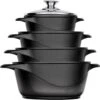 Smile 10-delige Pannenset - Type MGK-12 - Zwart 2 Smile 10-delige Pannenset - Type MGK-12 - Zwart -Kookgerei Korting Winkel 1200x1193