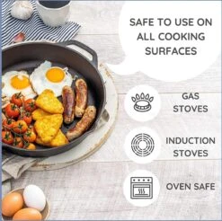 Nuovva Cast Iron Skillet / Gietijzeren Pan - 32cm 11 Nuovva Cast Iron Skillet / Gietijzeren Pan - 32cm -Kookgerei Korting Winkel 1200x1195 1