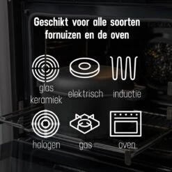 Daumonet Ducasse Gietijzeren Double Use Braadpan - Combi Sudderpan Zwart - 2-in-1 Bak- En Braadpan - PFAS & PFOA Vrij - Rond - Ø 26 Cm - 4,4 Liter - Emaille - Alle Warmtebronnen - Elektrisch - Gas - Halogeen - Inductie - Keramisch 21 Daumonet Ducasse Gietijzeren Double Use Braadpan - Combi Sudderpan Zwart - 2-in-1 Bak- En Braadpan - PFAS & PFOA Vrij - Rond - Ø 26 Cm - 4,4 Liter - Emaille - Alle Warmtebronnen - Elektrisch - Gas - Halogeen - Inductie - Keramisch -Kookgerei Korting Winkel 1200x1199 15