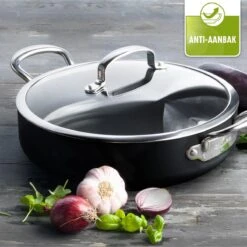 GreenPan Barcelona Infinity Pro Hapjespan Met Deksel 30cm - Zwart - Inductie - PFAS-vrij 19 GreenPan Barcelona Infinity Pro Hapjespan Met Deksel 30cm - Zwart - Inductie - PFAS-vrij -Kookgerei Korting Winkel 1200x1200 1047