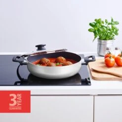 BRABANTIA INDU+ Hapjespan - Keramische Antiaanbaklaag - Met Deksel - Ø 28 Cm - Inductie - Pfas Vrij -Kookgerei Korting Winkel 1200x1200 1072