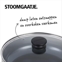 BRABANTIA INDU+ Hapjespan - Keramische Antiaanbaklaag - Met Deksel - Ø 28 Cm - Inductie - Pfas Vrij -Kookgerei Korting Winkel 1200x1200 1076