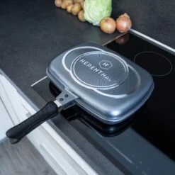 Herenthal Dubbele Grillpan - Ø 28 Cm - Koekenpan - Keramische Pan - Marmeren Coating Met Antiaanbaklaag - PFAS & PFOA Vrij - Pan - Grill - Vermindert Geur, Rook En Oliespatten - Zilver 25 Herenthal Dubbele Grillpan - Ø 28 Cm - Koekenpan - Keramische Pan - Marmeren Coating Met Antiaanbaklaag - PFAS & PFOA Vrij - Pan - Grill - Vermindert Geur, Rook En Oliespatten - Zilver -Kookgerei Korting Winkel 1200x1200 1127