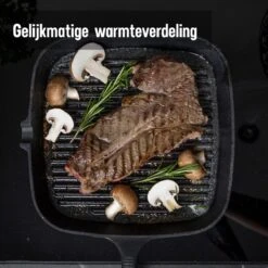 Daumonet Auguste Noir Gietijzeren Grillpan - Steakpan Zwart - PFAS & PFOA Vrij - Vierkant Met Schenktuit - 23,5 Cm - 2 Liter - Emaille - Alle Warmtebronnen - Elektrisch - Gas - Halogeen - Inductie - Keramisch 14 Daumonet Auguste Noir Gietijzeren Grillpan - Steakpan Zwart - PFAS & PFOA Vrij - Vierkant Met Schenktuit - 23,5 Cm - 2 Liter - Emaille - Alle Warmtebronnen - Elektrisch - Gas - Halogeen - Inductie - Keramisch -Kookgerei Korting Winkel 1200x1200 1148
