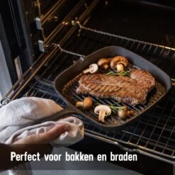 Daumonet Auguste Noir Gietijzeren Grillpan - Steakpan Zwart - PFAS & PFOA Vrij - Vierkant Met Schenktuit - 23,5 Cm - 2 Liter - Emaille - Alle Warmtebronnen - Elektrisch - Gas - Halogeen - Inductie - Keramisch 15 Daumonet Auguste Noir Gietijzeren Grillpan - Steakpan Zwart - PFAS & PFOA Vrij - Vierkant Met Schenktuit - 23,5 Cm - 2 Liter - Emaille - Alle Warmtebronnen - Elektrisch - Gas - Halogeen - Inductie - Keramisch -Kookgerei Korting Winkel 1200x1200 1149