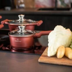 Herenthal Pannenset Inductie - Luxe 10-delige Koekenpan Inductie - Voor Alle Warmtebronnen - Pannen Met Glazen Deksels En Koudgrepen - Burgundy 16 Herenthal Pannenset Inductie - Luxe 10-delige Koekenpan Inductie - Voor Alle Warmtebronnen - Pannen Met Glazen Deksels En Koudgrepen - Burgundy -Kookgerei Korting Winkel 1200x1200 115