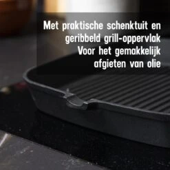 Daumonet Auguste Noir Gietijzeren Grillpan - Steakpan Zwart - PFAS & PFOA Vrij - Vierkant Met Schenktuit - 23,5 Cm - 2 Liter - Emaille - Alle Warmtebronnen - Elektrisch - Gas - Halogeen - Inductie - Keramisch 21 Daumonet Auguste Noir Gietijzeren Grillpan - Steakpan Zwart - PFAS & PFOA Vrij - Vierkant Met Schenktuit - 23,5 Cm - 2 Liter - Emaille - Alle Warmtebronnen - Elektrisch - Gas - Halogeen - Inductie - Keramisch -Kookgerei Korting Winkel 1200x1200 1155