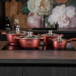 Herenthal Pannenset Inductie - Luxe 10-delige Koekenpan Inductie - Voor Alle Warmtebronnen - Pannen Met Glazen Deksels En Koudgrepen - Burgundy 17 Herenthal Pannenset Inductie - Luxe 10-delige Koekenpan Inductie - Voor Alle Warmtebronnen - Pannen Met Glazen Deksels En Koudgrepen - Burgundy -Kookgerei Korting Winkel 1200x1200 116