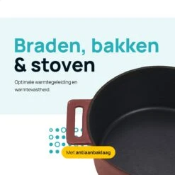 MOA Gietijzeren Braadpan - Inhoud 4,75 Liter - 26CM - Rond - Alle Warmtebronnen - Ook Voor Inductie - Gewicht 5,8 Kg - Bordeaux Rood - MC26BR 15 MOA Gietijzeren Braadpan - Inhoud 4,75 Liter - 26CM - Rond - Alle Warmtebronnen - Ook Voor Inductie - Gewicht 5,8 Kg - Bordeaux Rood - MC26BR -Kookgerei Korting Winkel 1200x1200 1226