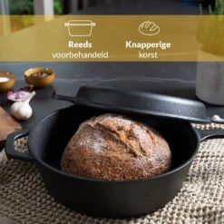 Chefarone Gietijzeren Pan - 2-in-1 Braadpan Inclusief Deksel - Geschikt Voor Alle Warmtebronnen 15 Chefarone Gietijzeren Pan - 2-in-1 Braadpan Inclusief Deksel - Geschikt Voor Alle Warmtebronnen -Kookgerei Korting Winkel 1200x1200 1269