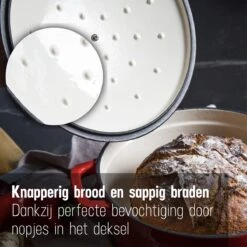 Daumonet Carême Rouge Gietijzeren Braadpan - Sudderpan Kersen Rood - Rond - Ø26 Cm - 4,4 Liter - PFAS & PFOA Vrij - Emaille - Geschikt Voor Alle Warmtebronnen - Elektrisch - Gas - Halogeen - Inductie - Keramisch - Vaatwasserbestendig 14 Daumonet Carême Rouge Gietijzeren Braadpan - Sudderpan Kersen Rood - Rond - Ø26 Cm - 4,4 Liter - PFAS & PFOA Vrij - Emaille - Geschikt Voor Alle Warmtebronnen - Elektrisch - Gas - Halogeen - Inductie - Keramisch - Vaatwasserbestendig -Kookgerei Korting Winkel 1200x1200 1298