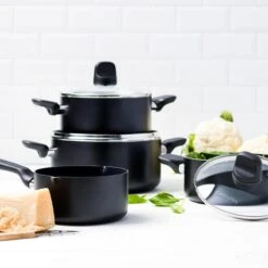 GreenPan Memphis Pannenset - 4-delig - Zwart - Inductie - PFAS-vrij 33 GreenPan Memphis Pannenset - 4-delig - Zwart - Inductie - PFAS-vrij -Kookgerei Korting Winkel 1200x1200 130