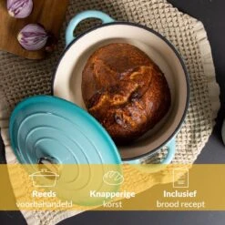 Chefarone Gietijzeren Pan - Braadpan Inclusief Deksel - Geschikt Voor Alle Warmtebronnen - Geëmailleerd Blauw 13 Chefarone Gietijzeren Pan - Braadpan Inclusief Deksel - Geschikt Voor Alle Warmtebronnen - Geëmailleerd Blauw -Kookgerei Korting Winkel 1200x1200 1328