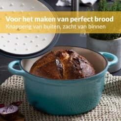 Chefarone Gietijzeren Pan - Braadpan Inclusief Deksel - Geschikt Voor Alle Warmtebronnen - Geëmailleerd Blauw 15 Chefarone Gietijzeren Pan - Braadpan Inclusief Deksel - Geschikt Voor Alle Warmtebronnen - Geëmailleerd Blauw -Kookgerei Korting Winkel 1200x1200 1330